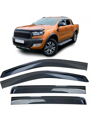 Deflektory na okna Ford Ranger T6/T7/T8 (2012-2022) - nalepovací